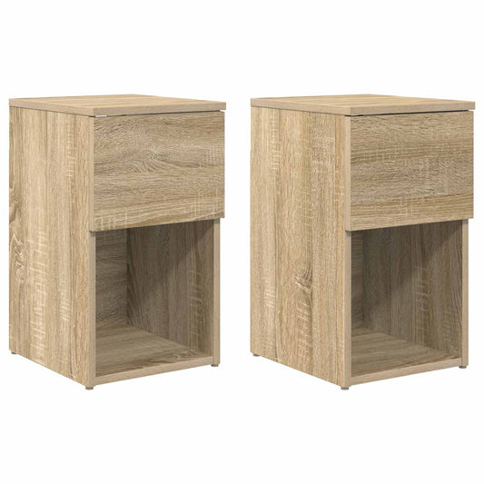 vidaXL Ντουλάπι κρεβατιού 2 τμχ. Sonoma Δρυς 29 x 31,5 x 49 εκ