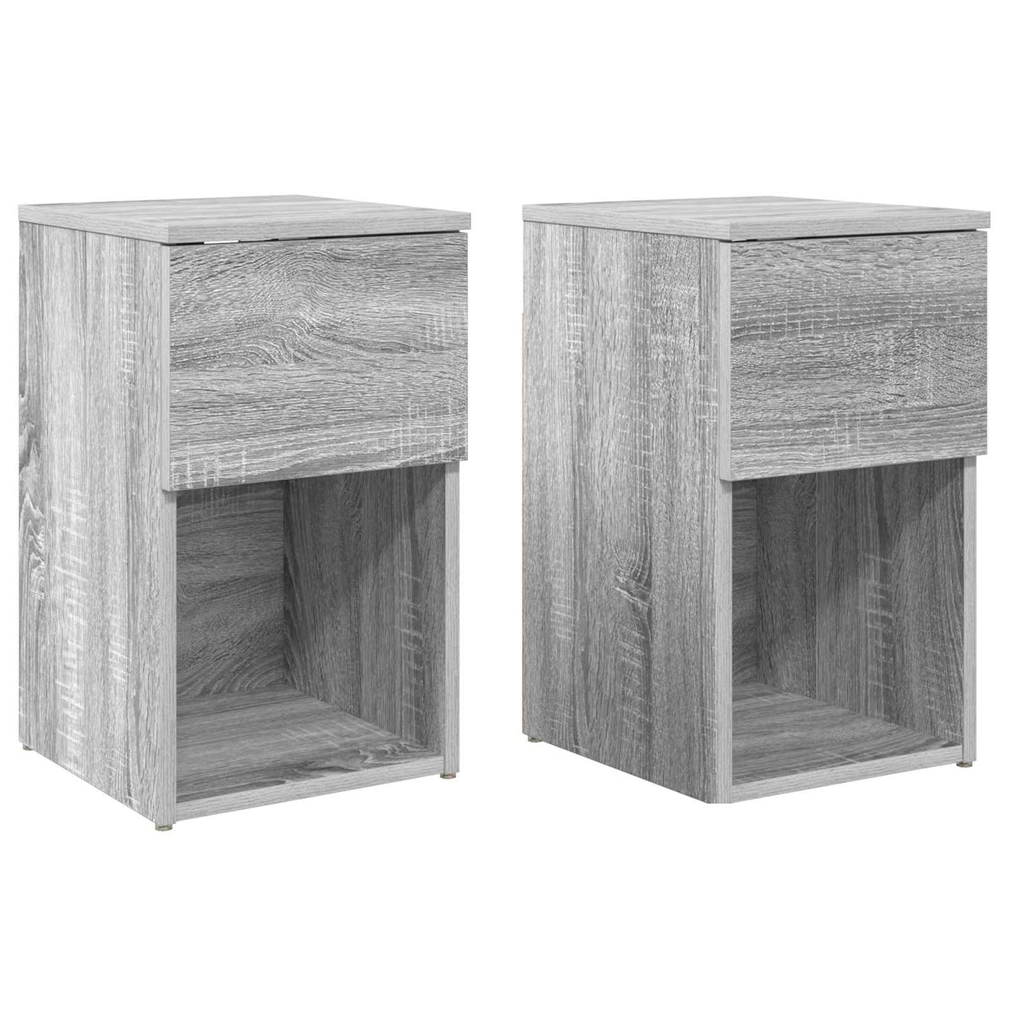 vidaXL Ντουλάπι κρεβατιού 2 τμχ. Γκρι Sonoma 29 x 31,5 x 49 εκ