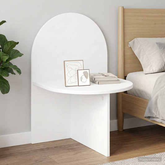 vidaXL Κομοδίνο Λευκό 48 x 49 x 65 εκ. Μηχανικά επεξεργασμένο ξύλο
