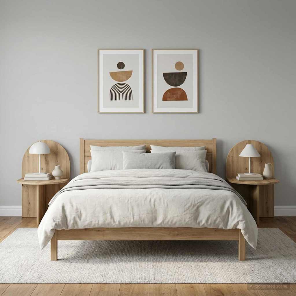 vidaXL Κομοδίνο 2 τεμ. Artisan Δρυς 48 x 49 x 65 εκ.