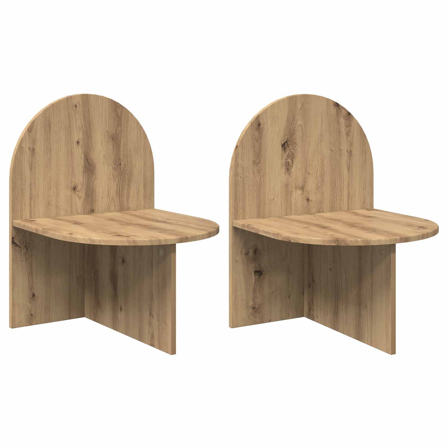 vidaXL Κομοδίνο 2 τεμ. Artisan Δρυς 48 x 49 x 65 εκ.