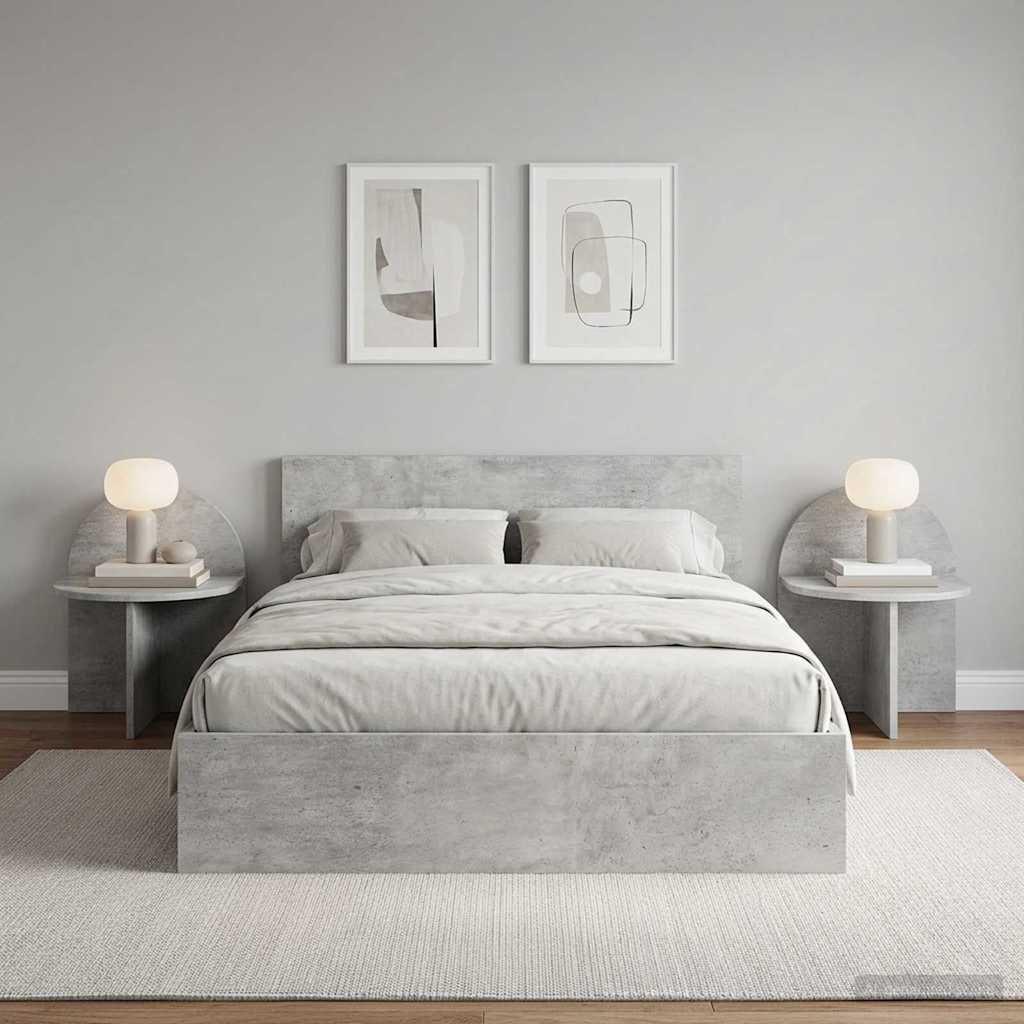 vidaXL Κομοδίνο 2 τμχ. Γκρι Σκυροδέματος 40 x 35,5 x 45,5 εκ.