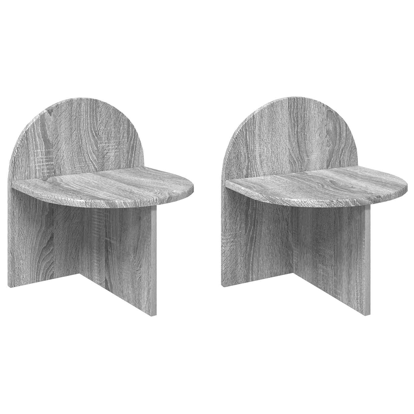 vidaXL Κομοδίνο 2 pcs Γκρι Sonoma 40 x 35,5 x 45,5 εκ.