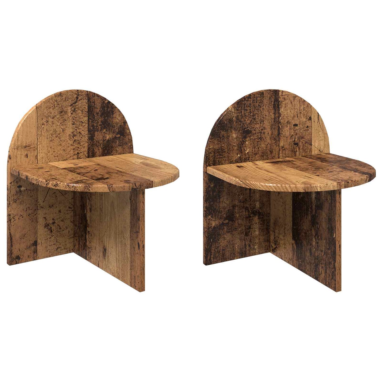 vidaXL Κομοδίνο 2 pcs Παλαιωμένο ξύλο 40 x 35,5 x 45,5 εκ.