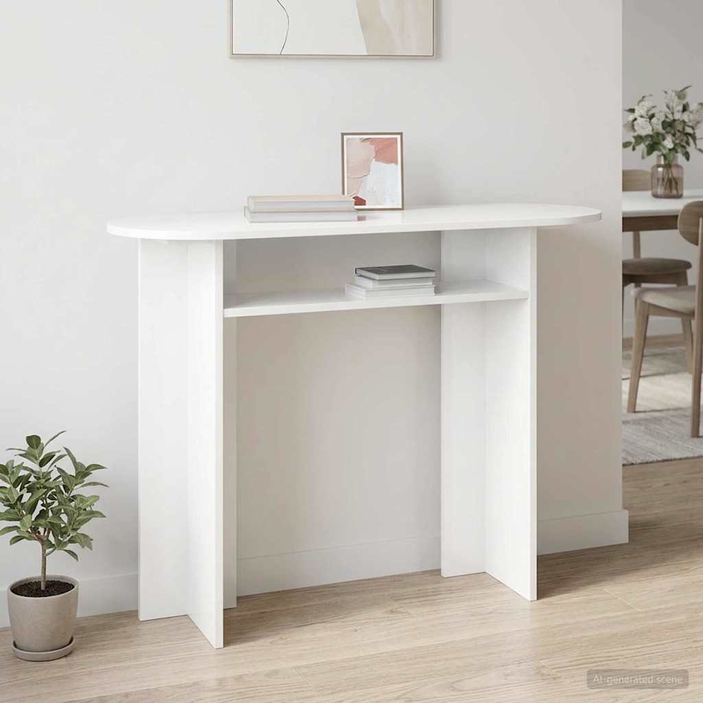 vidaXL Τραπέζι κονσόλας Λευκό 100 x 39,5 x 75 εκ Επεξεργασμένο Ξύλο