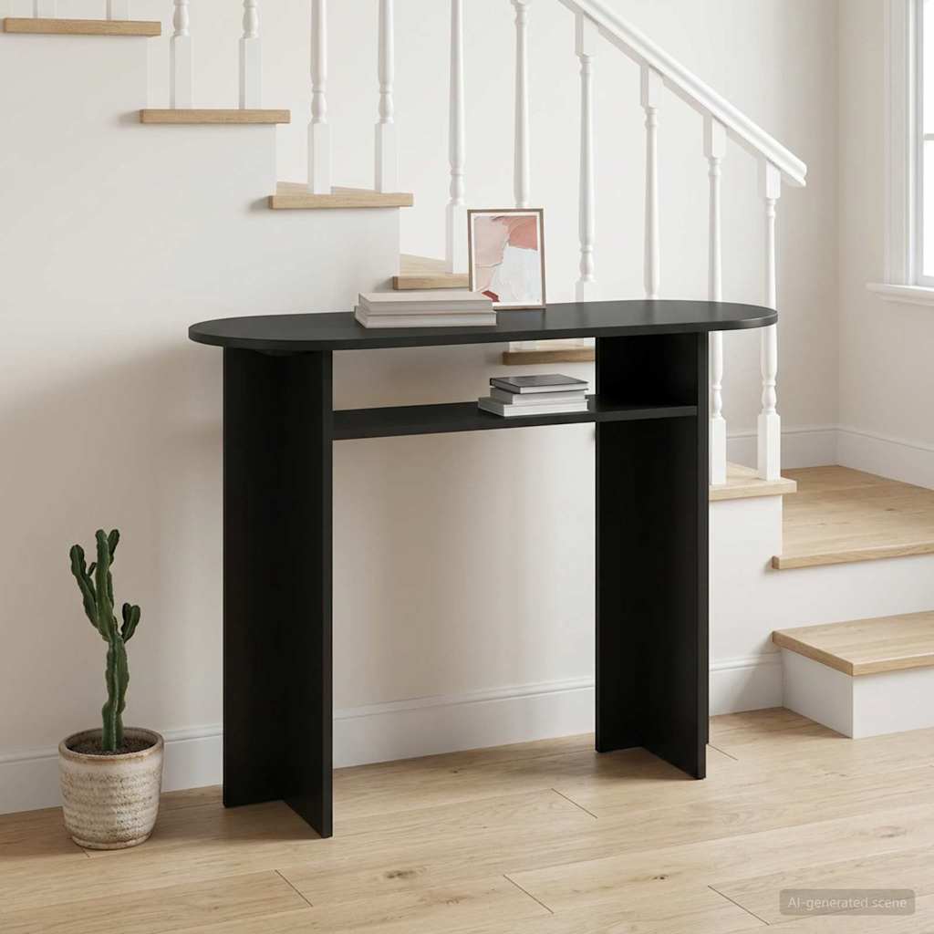 vidaXL Τραπέζι κονσόλας Μαύρο 100 x 39,5 x 75 εκ Επεξεργασμένο Ξύλο