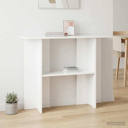 vidaXL Τραπέζι κονσόλας Λευκό 100 x 30 x 75 εκ Επεξεργασμένο Ξύλο