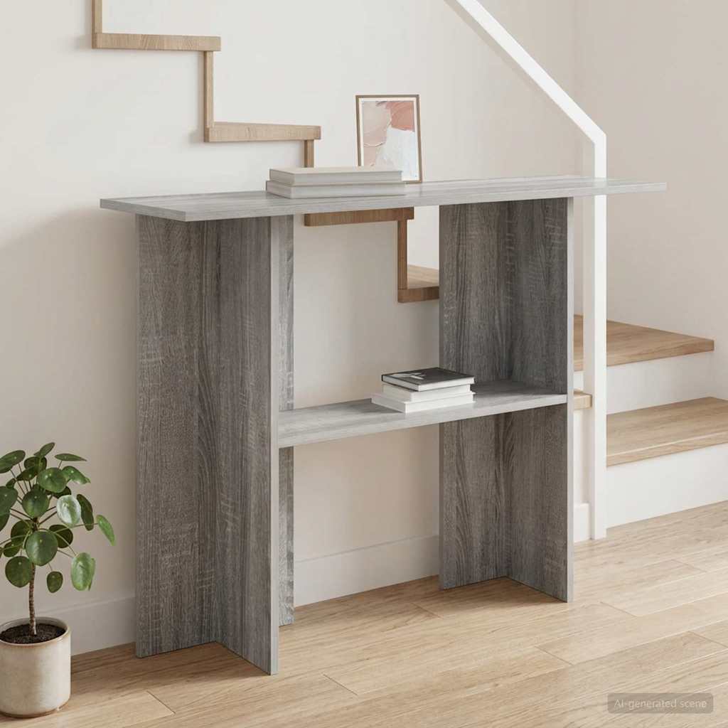 vidaXL Τραπέζι κονσόλας Γκρι Sonoma 100 x 30 x 75 εκ