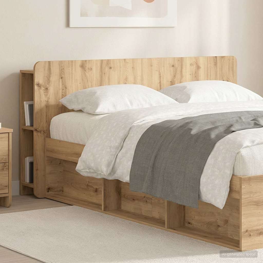 vidaXL Κρεβάτι με Κεφαλάρι Artisan Δρυς 160 cm Επεξεργασμένο Ξύλο