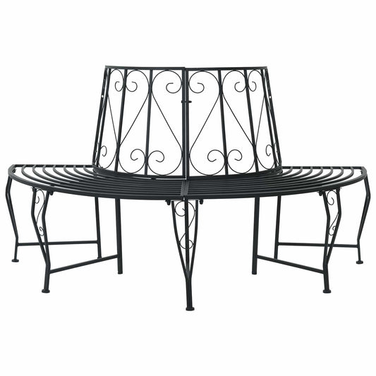 vidaXL Παγκάκι Δέντρου 4-Αριθμός καθισμάτων 160 x 80 x 89 εκ. Ατσάλι