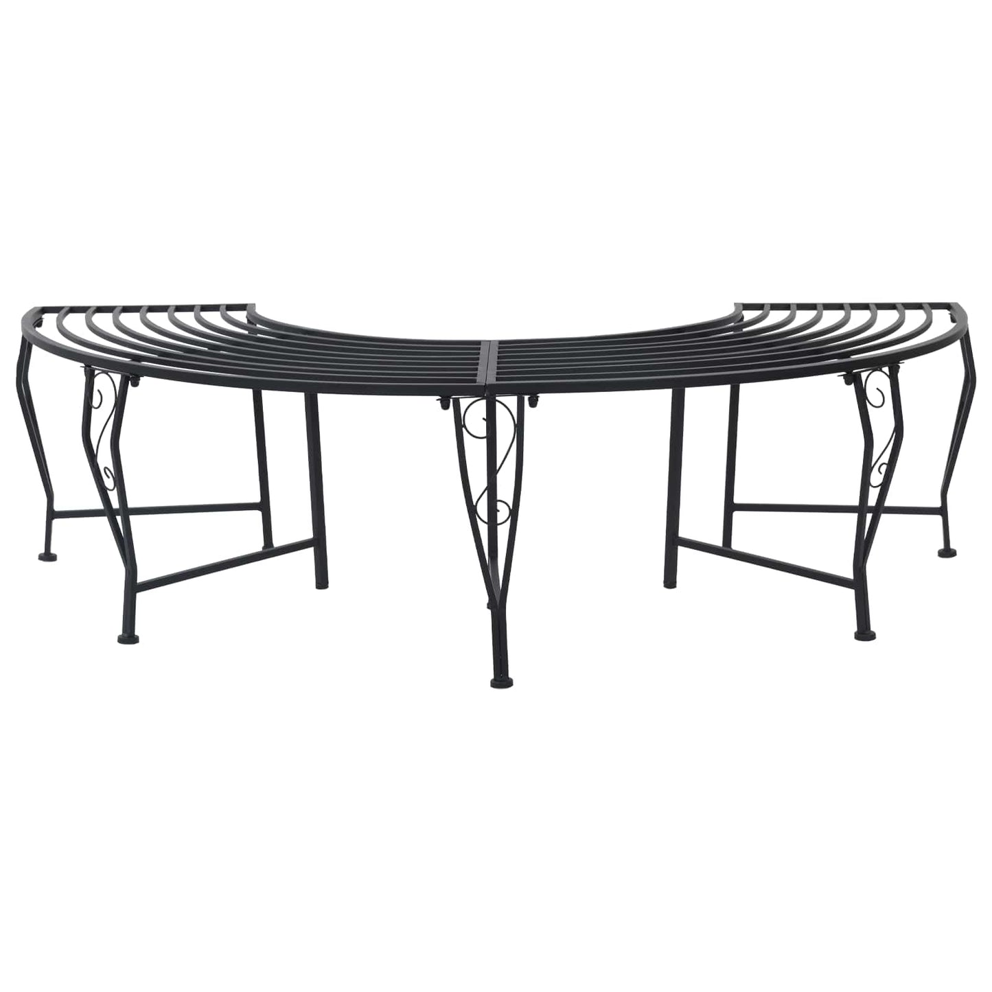 vidaXL Παγκάκι Δέντρου 4-Αριθμός καθισμάτων 160 x 80 x 44 cm Ατσάλι