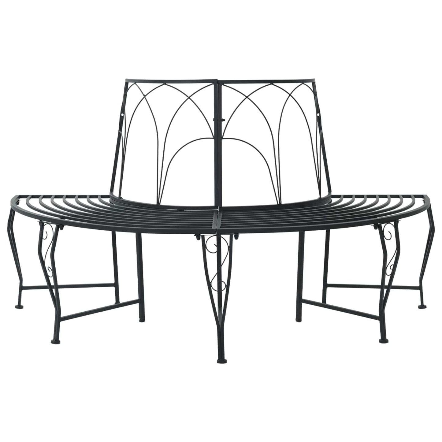 vidaXL Παγκάκι Δέντρου 4-Αριθμός καθισμάτων 160 x 80 x 89 εκ. Ατσάλι