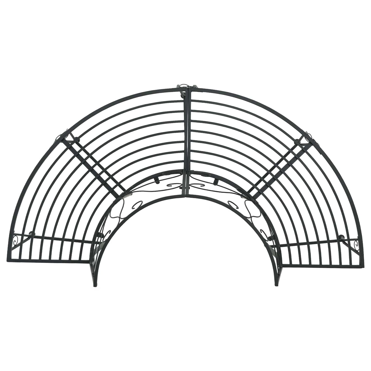 vidaXL Παγκάκι Δέντρου 4-Αριθμός καθισμάτων 160 x 80 x 89 εκ Ατσάλι