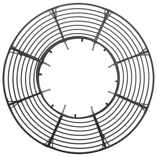 vidaXL Παγκάκι Δέντρου 8-Αριθμός καθισμάτων Ø 160 x 89 εκ Ατσάλι Μαύρο