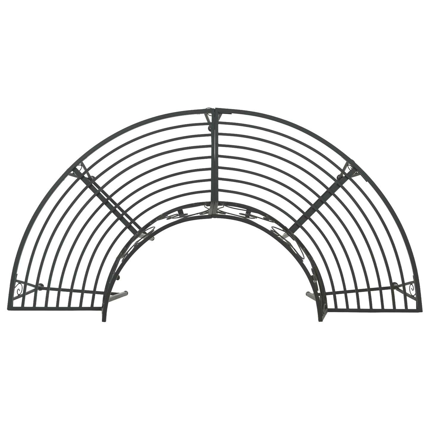 vidaXL Παγκάκι Δέντρου 4-Αριθμός καθισμάτων 160 x 80 x 89 εκ. Ατσάλι
