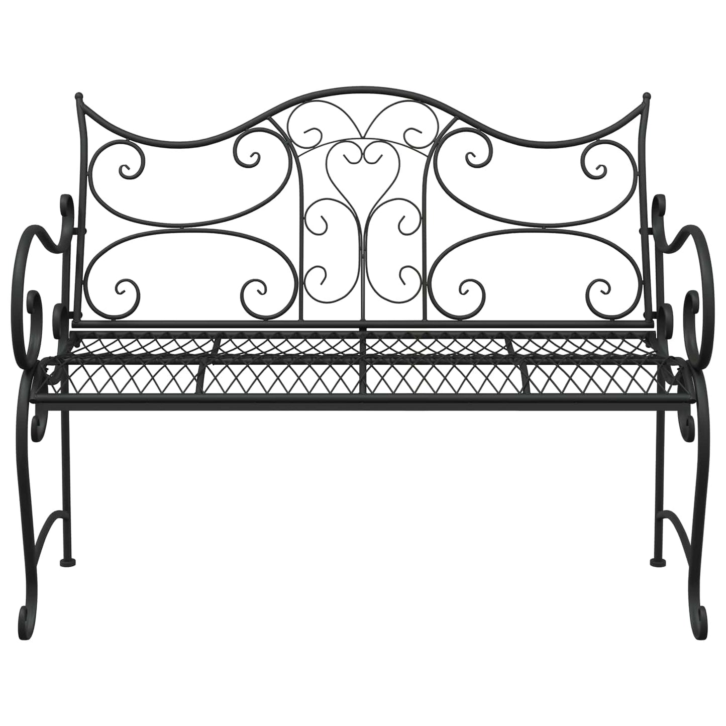 vidaXL Παγκάκι κήπου 2-Αριθμός καθισμάτων 114 x 56,5 x 90 εκ. Ατσάλι