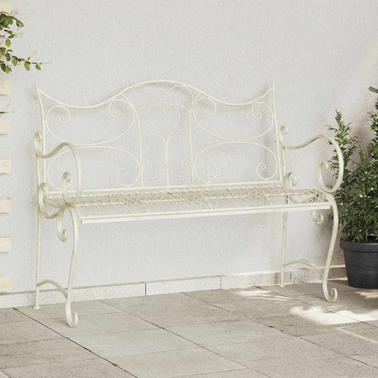 vidaXL Παγκάκι κήπου 2-Αριθμός καθισμάτων 114 x 56,5 x 90 εκ. Ατσάλι