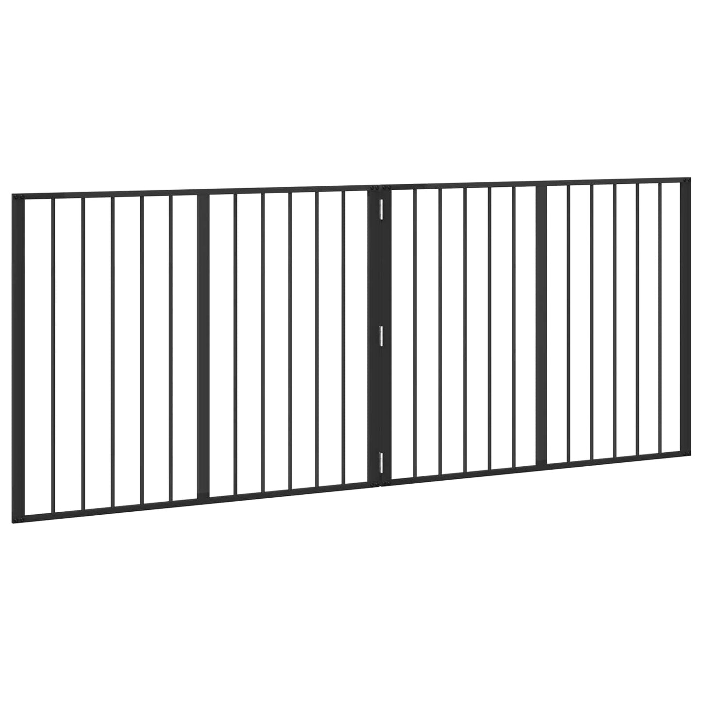 vidaXL Πόρτα Σκύλου 2 τμχ. Μαύρο 100 x 80 cm Επικαλυμμένος Χάλυβας