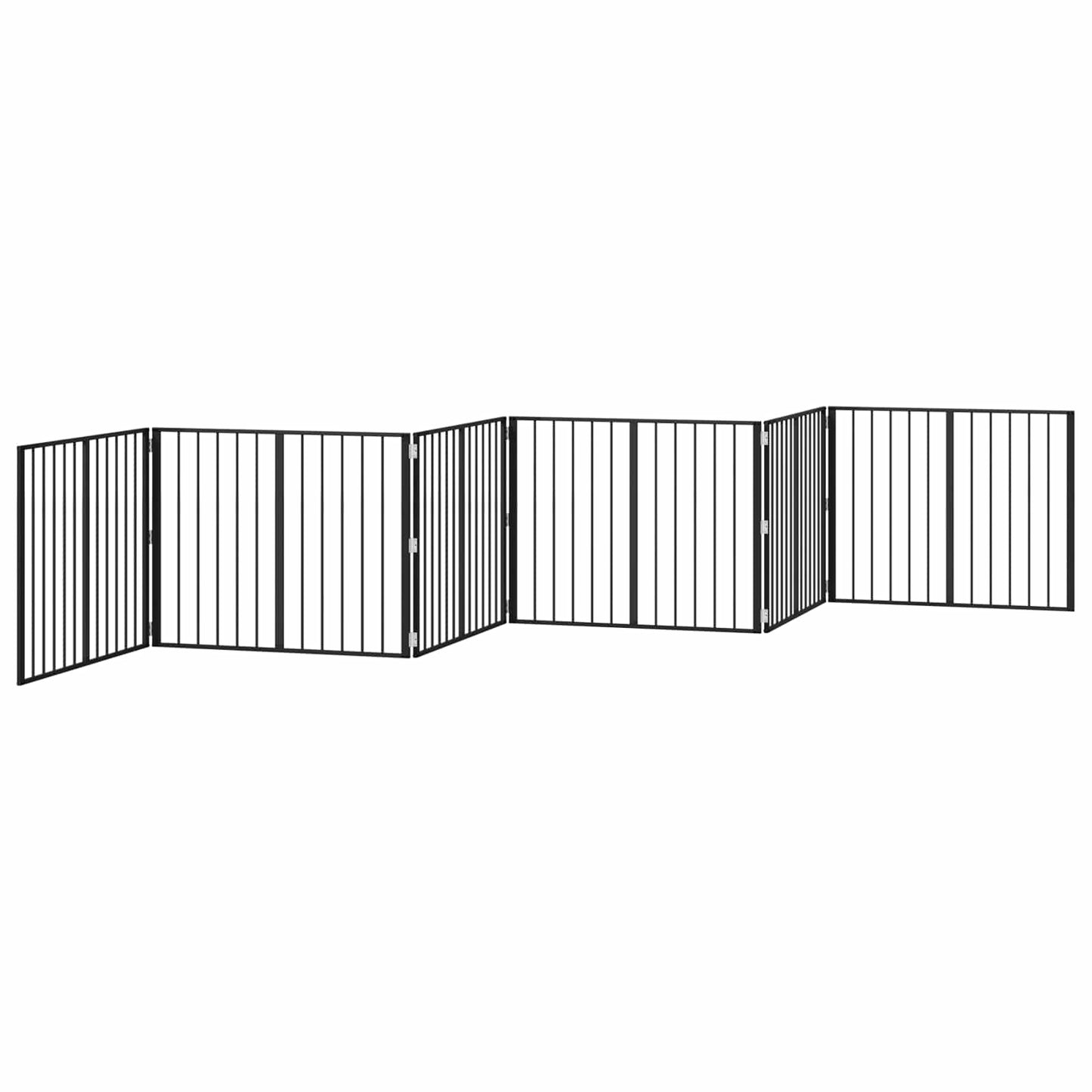 vidaXL Πόρτα Σκύλου 6 τμχ. Μαύρο 100 x 80 cm Επικαλυμμένος Χάλυβας