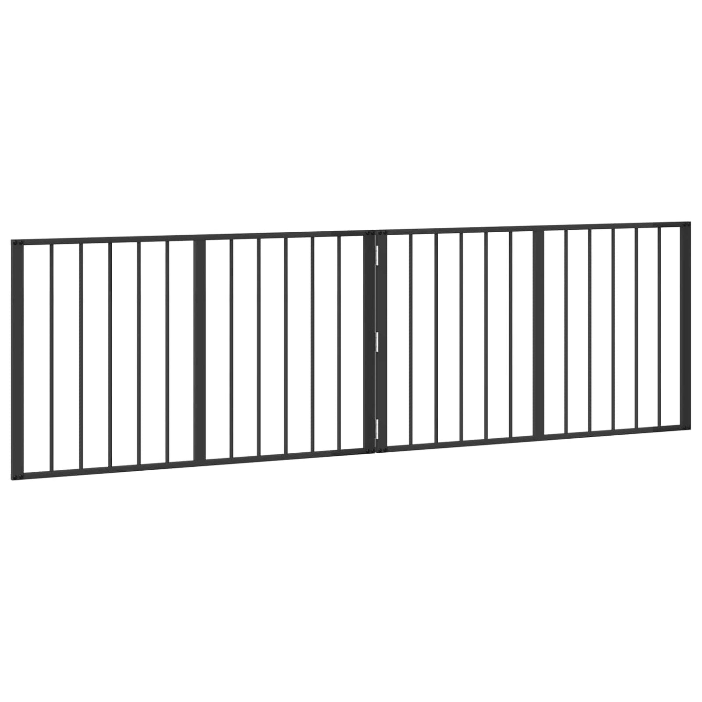 vidaXL Πόρτα Σκύλου 2 τμχ. Μαύρο 100 x 60 cm Επικαλυμμένος Χάλυβας