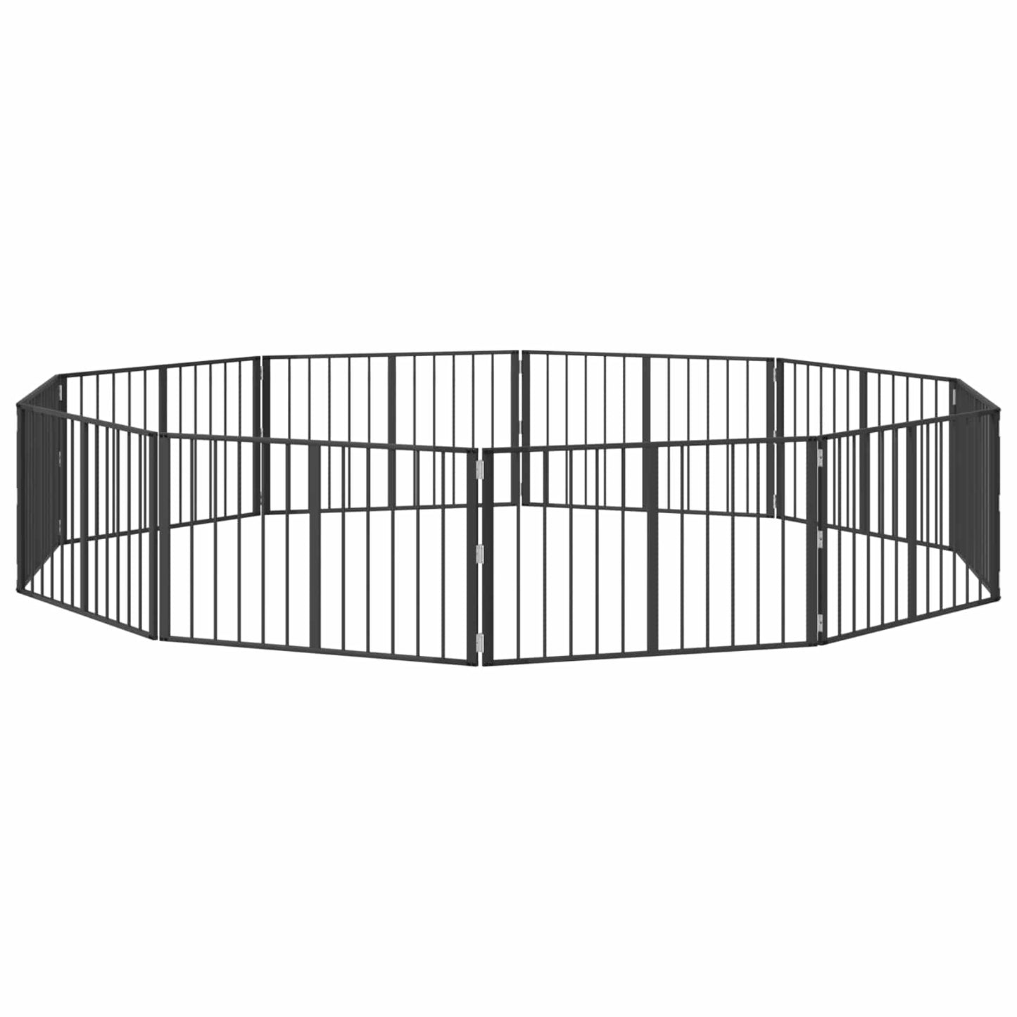 vidaXL Πόρτα Σκύλου 10 τμχ. Μαύρο 100 x 60 cm Επικαλυμμένος Χάλυβας