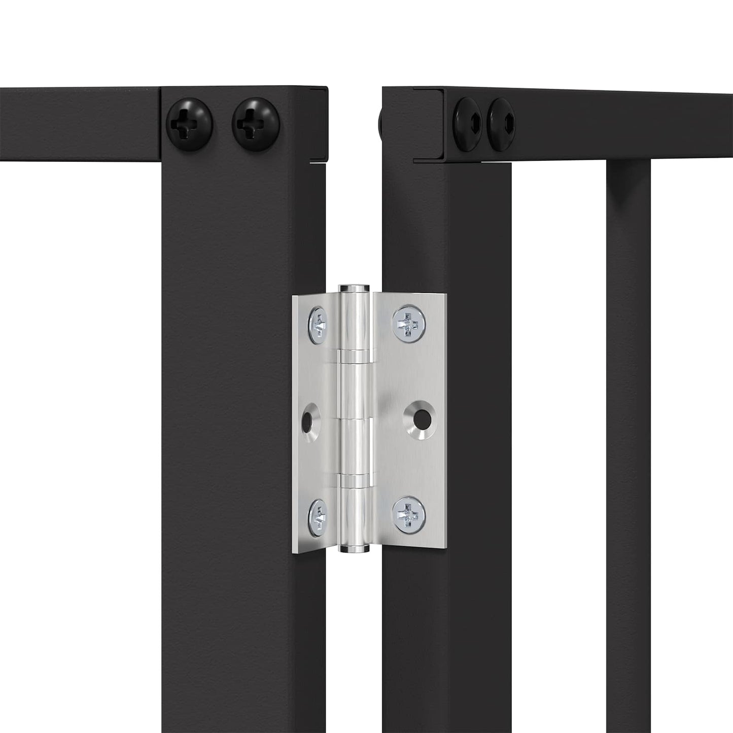 vidaXL Πόρτα Σκύλου 8 τμχ. Μαύρο 80 x 60 cm Επικαλυμμένος Χάλυβας