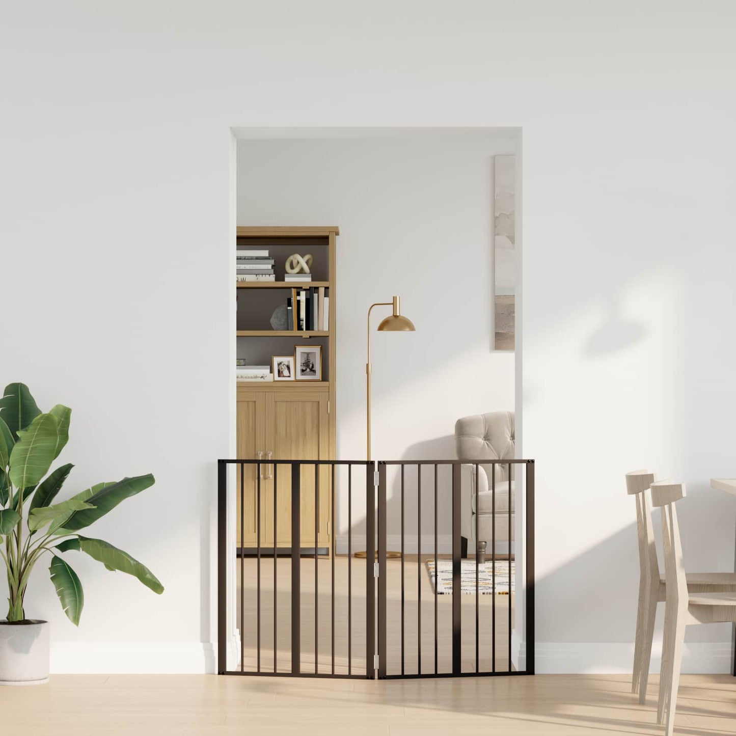 vidaXL Πόρτα Σκύλου 2 τμχ. Μαύρο 60 x 80 cm Επικαλυμμένος Χάλυβας