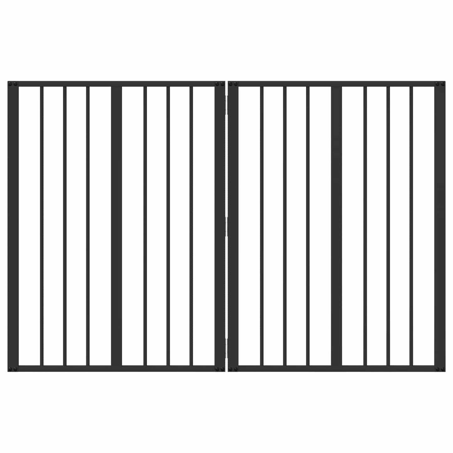vidaXL Πόρτα Σκύλου 2 τμχ. Μαύρο 60 x 80 cm Επικαλυμμένος Χάλυβας