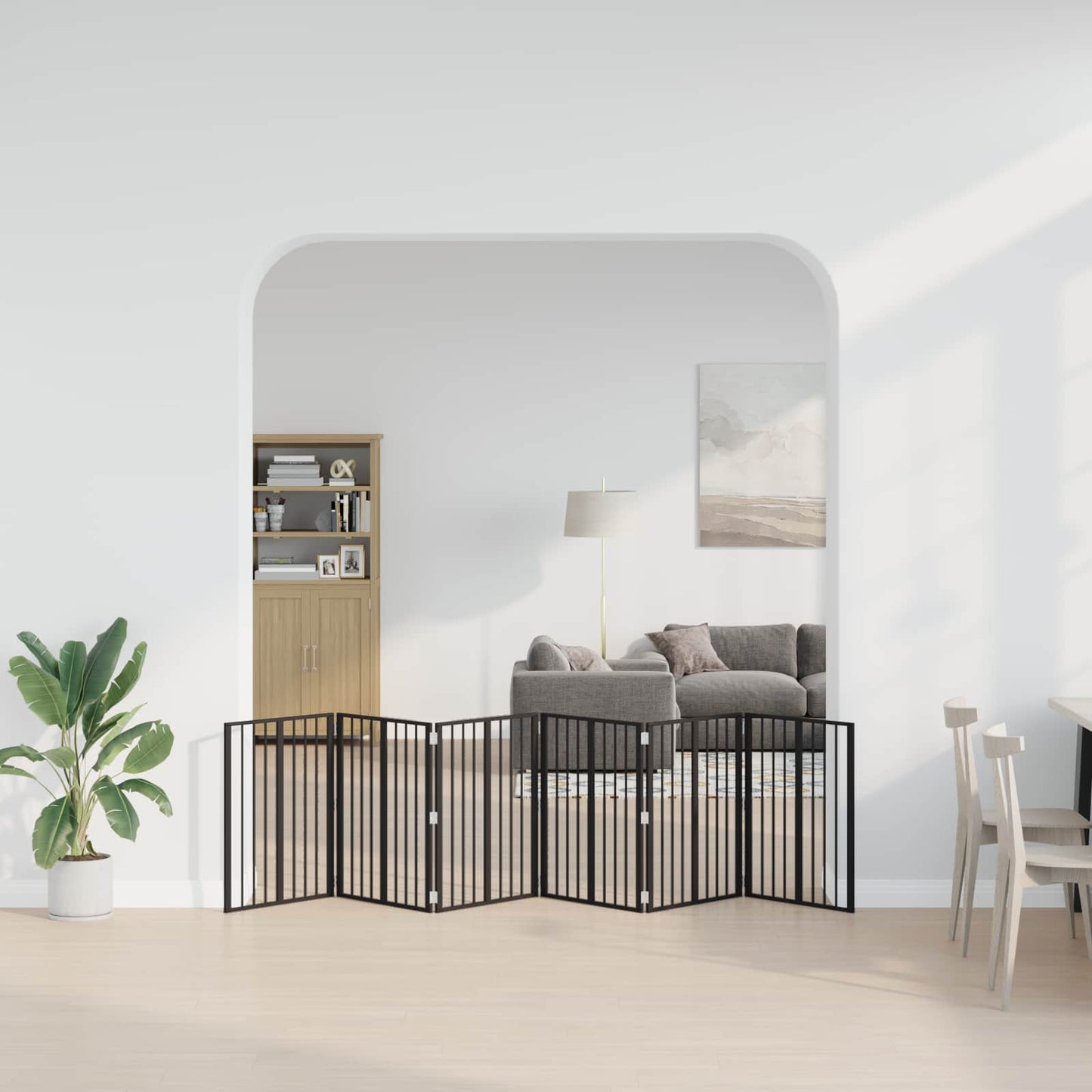 vidaXL Πόρτα Σκύλου 6 τμχ. Μαύρο 60 x 80 cm Επικαλυμμένος Χάλυβας