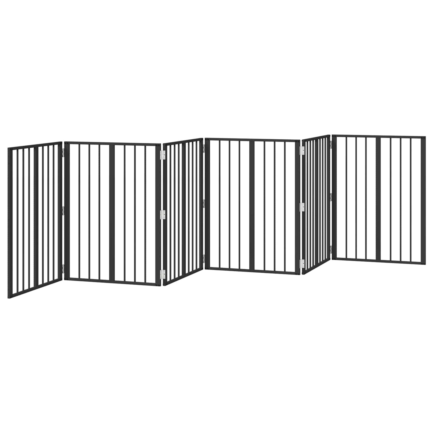 vidaXL Πόρτα Σκύλου 6 τμχ. Μαύρο 60 x 80 cm Επικαλυμμένος Χάλυβας