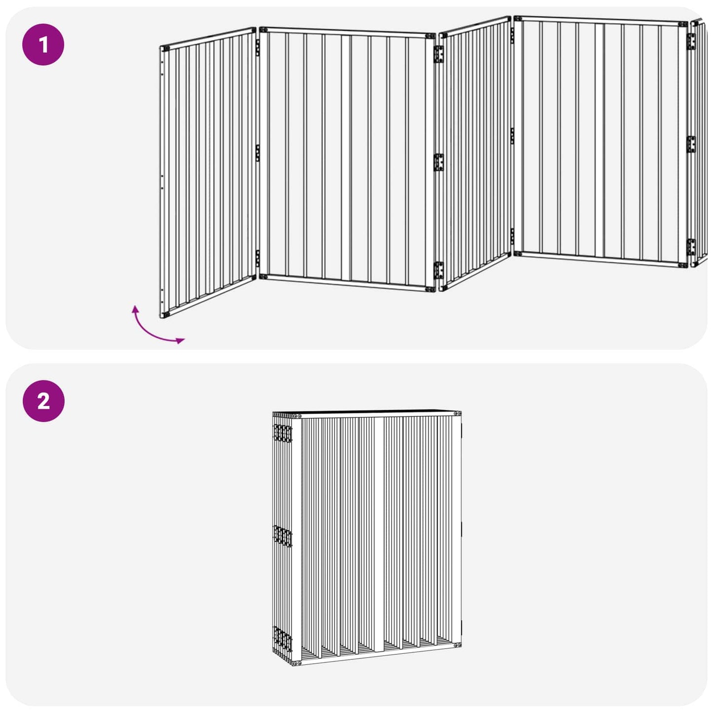 vidaXL Πόρτα Σκύλου 10 τμχ. Μαύρο 60 x 80 cm Επικαλυμμένος Χάλυβας