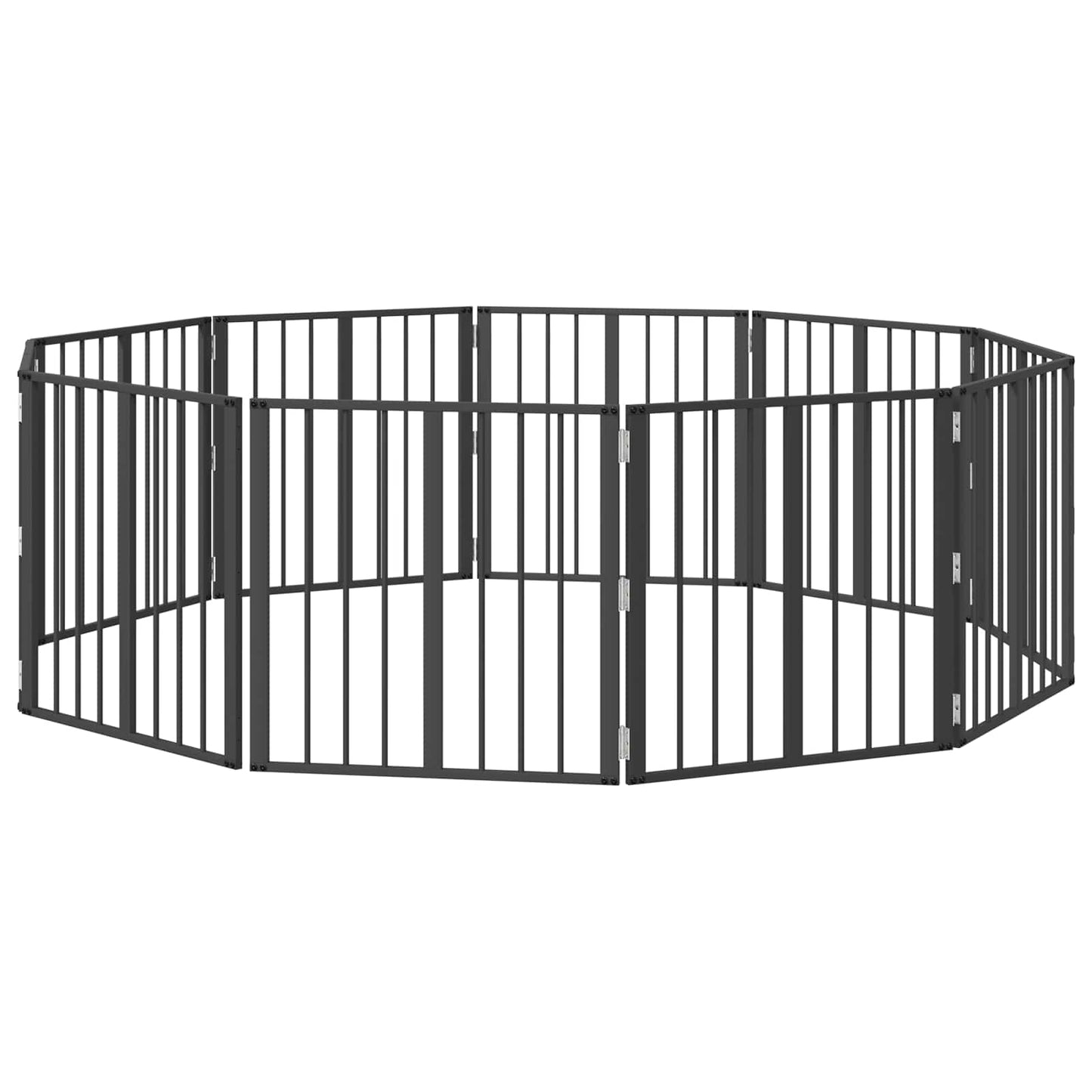 vidaXL Πόρτα Σκύλου 10 τμχ. Μαύρο 60 x 60 cm Επικαλυμμένος Χάλυβας