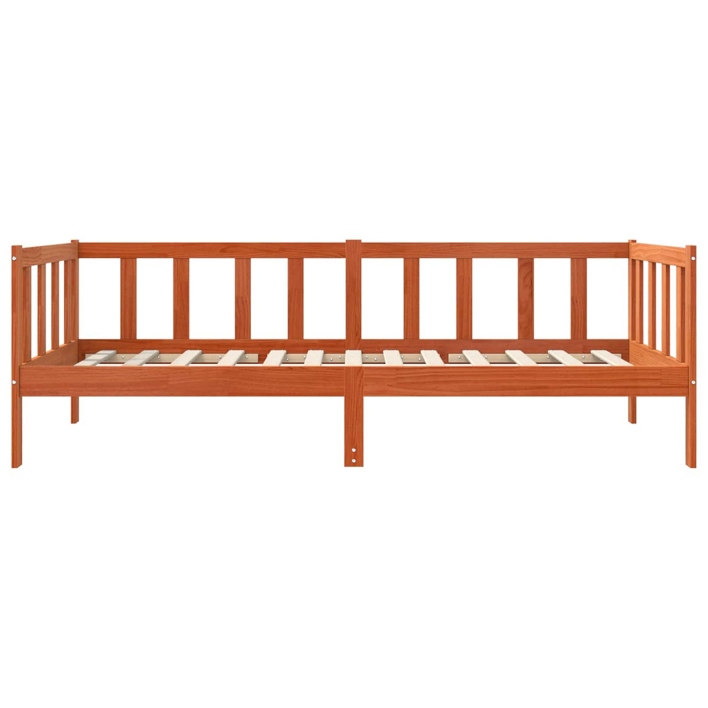 vidaXL Σκελετός Κρεβατιού Κερωτό καφέ 90 x 190 cm Στερεά ξυλεία πεύκου