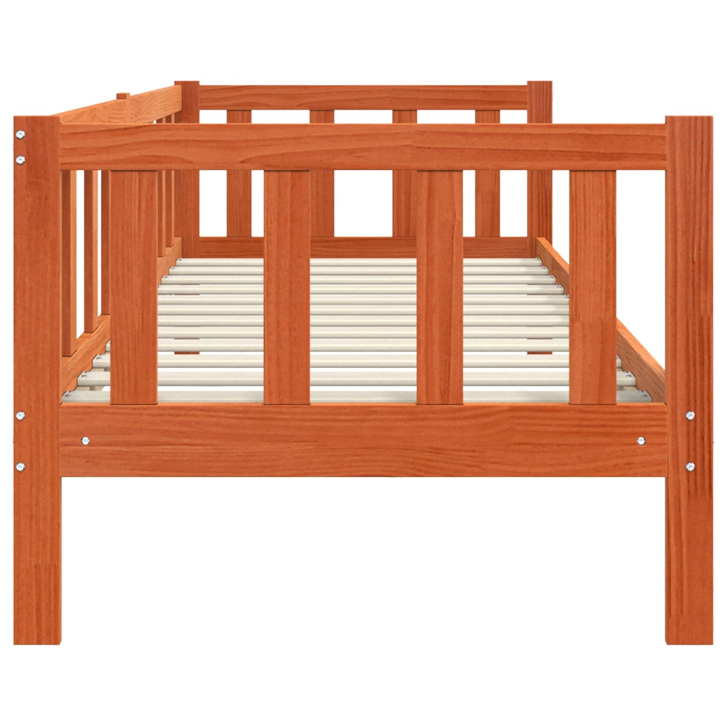 vidaXL Σκελετός Κρεβατιού Κερωτό καφέ 90 x 190 cm Στερεά ξυλεία πεύκου