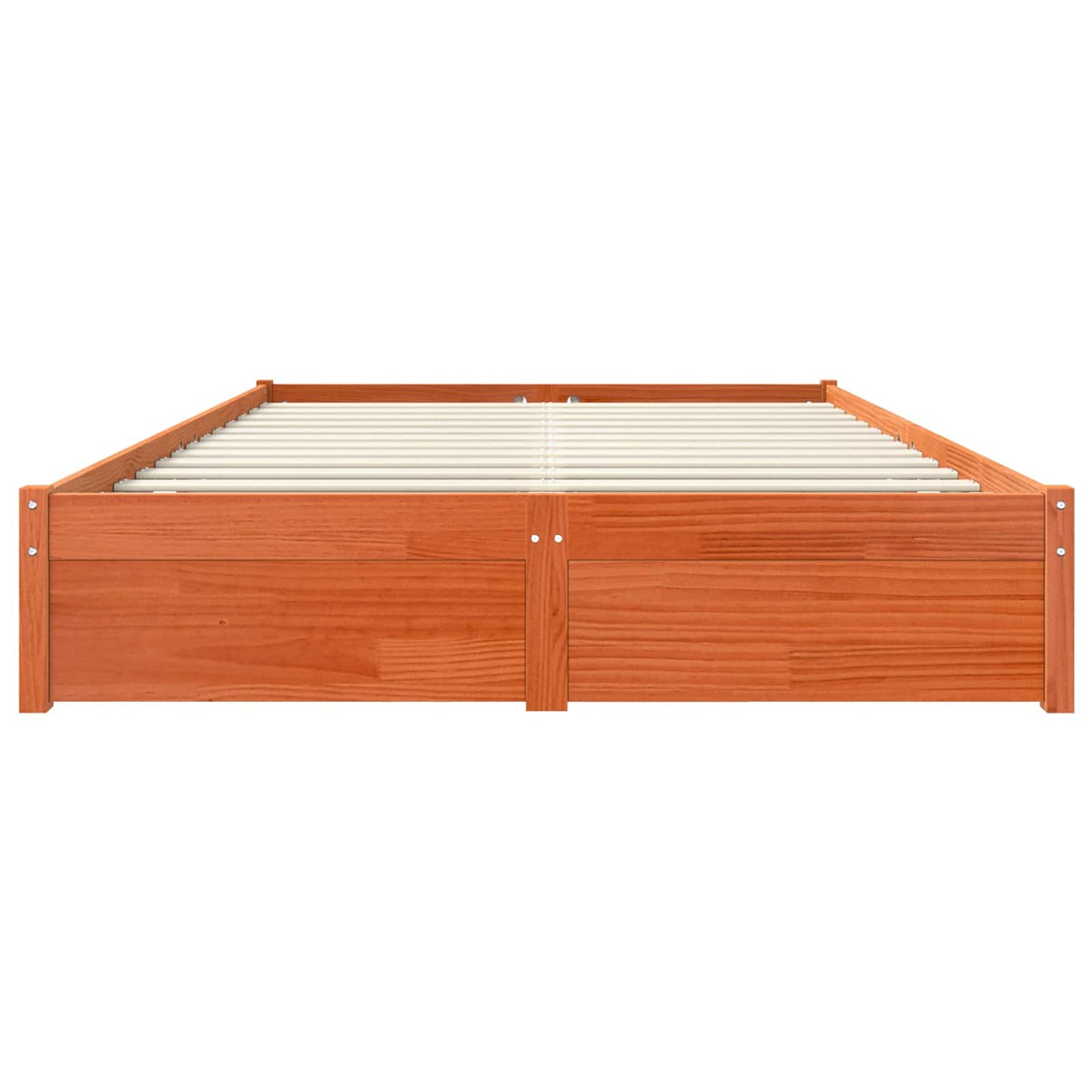 vidaXL Σκελετός Κρεβατιού Κερωτό καφέ 150 x 200 cm Στερεό ξύλο πεύκου