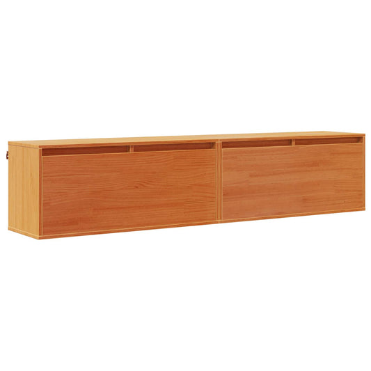 vidaXL Ντουλάπα Τοίχου με ράφι 2 pcs Κερωτό καφέ 80 x 30 x 35 cm
