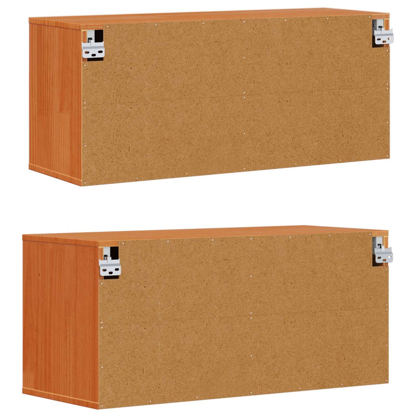 vidaXL Ντουλάπα Τοίχου με ράφι 2 pcs Κερωτό καφέ 80 x 30 x 35 cm