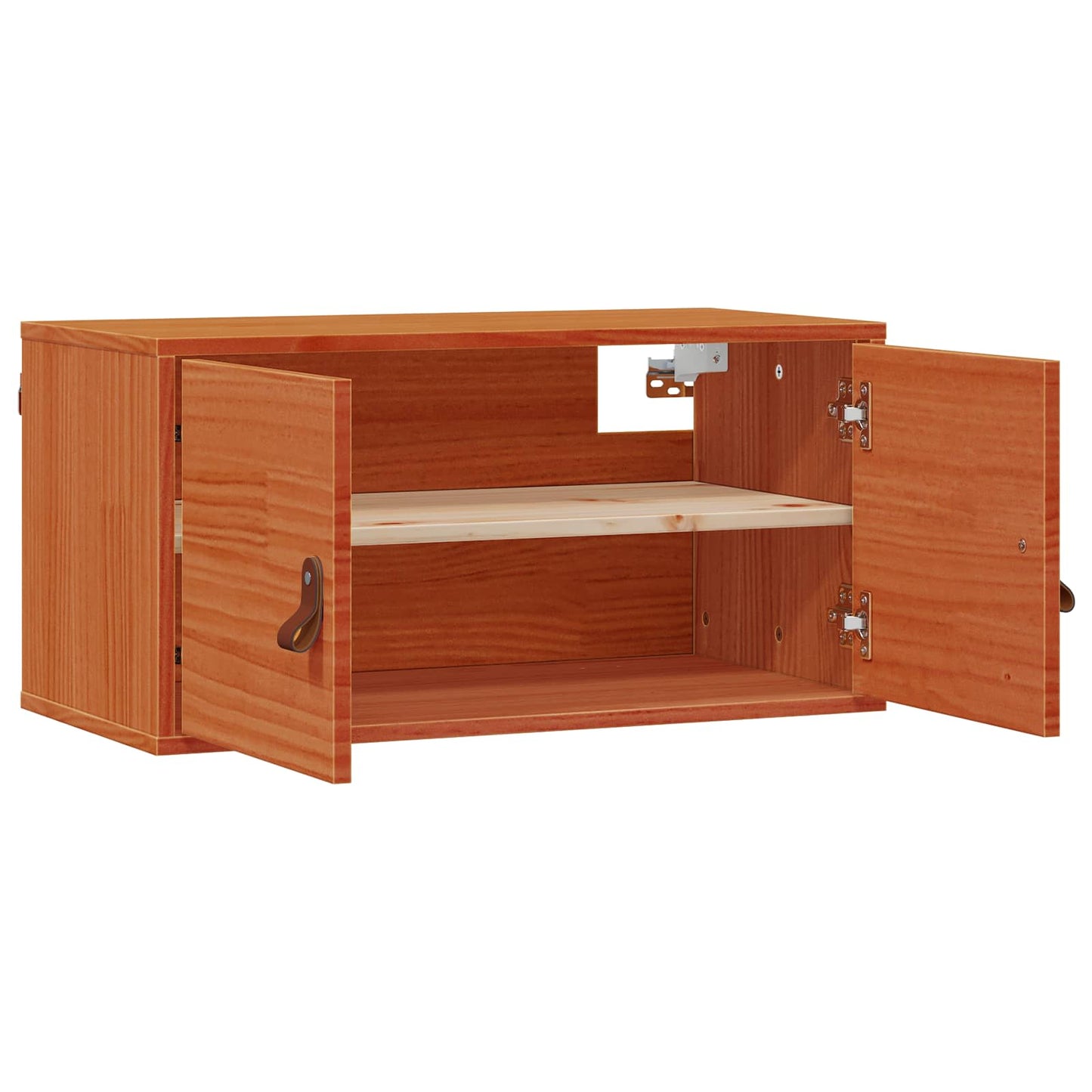 vidaXL Ντουλάπα Τοίχου με ράφι 2 pcs Κερωτό καφέ 80 x 30 x 30 εκ