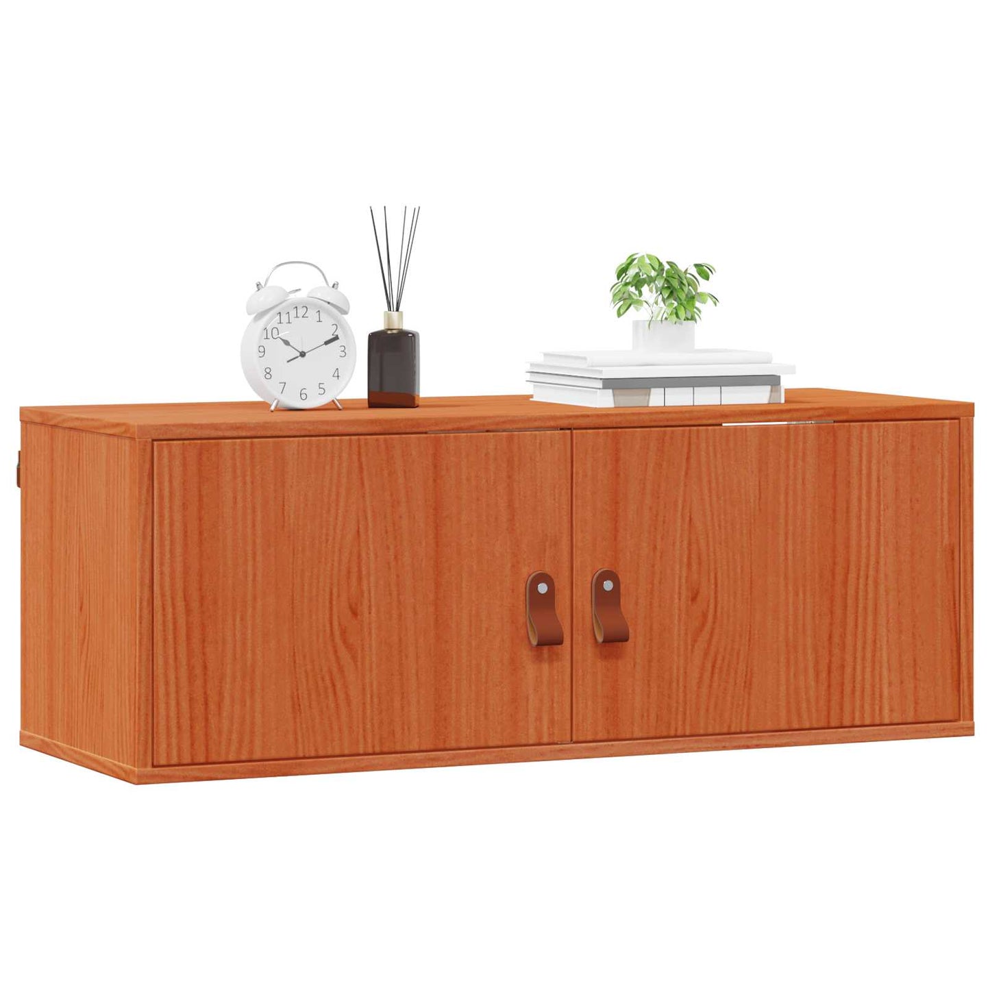 vidaXL Ντουλάπα Τοίχου με ράφι 2 pcs Κερωτό καφέ 80 x 30 x 30 εκ