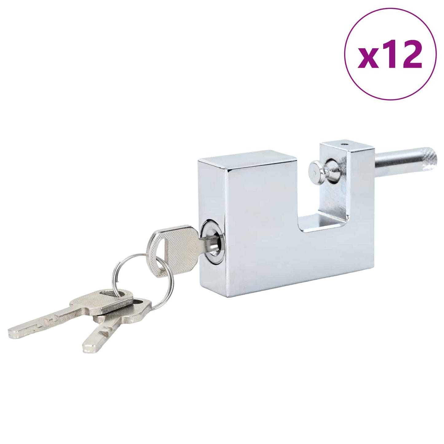 vidaXL Λουκέτο 12 pcs Ασημί Ατσάλι