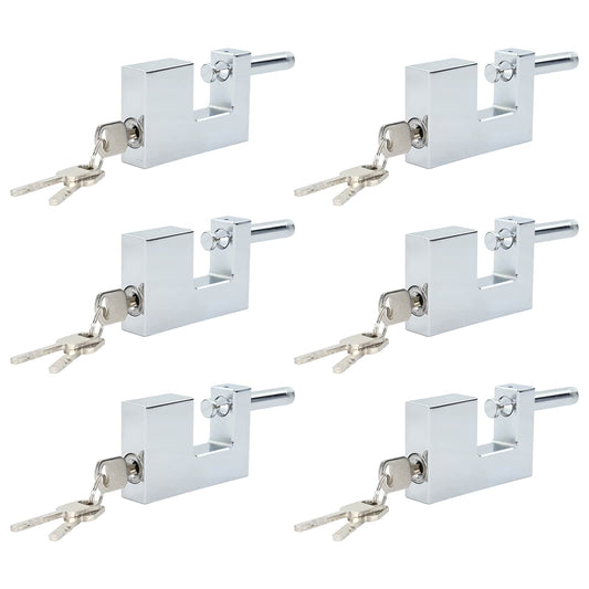 vidaXL Λουκέτο 6 pcs Ασημί Ατσάλι