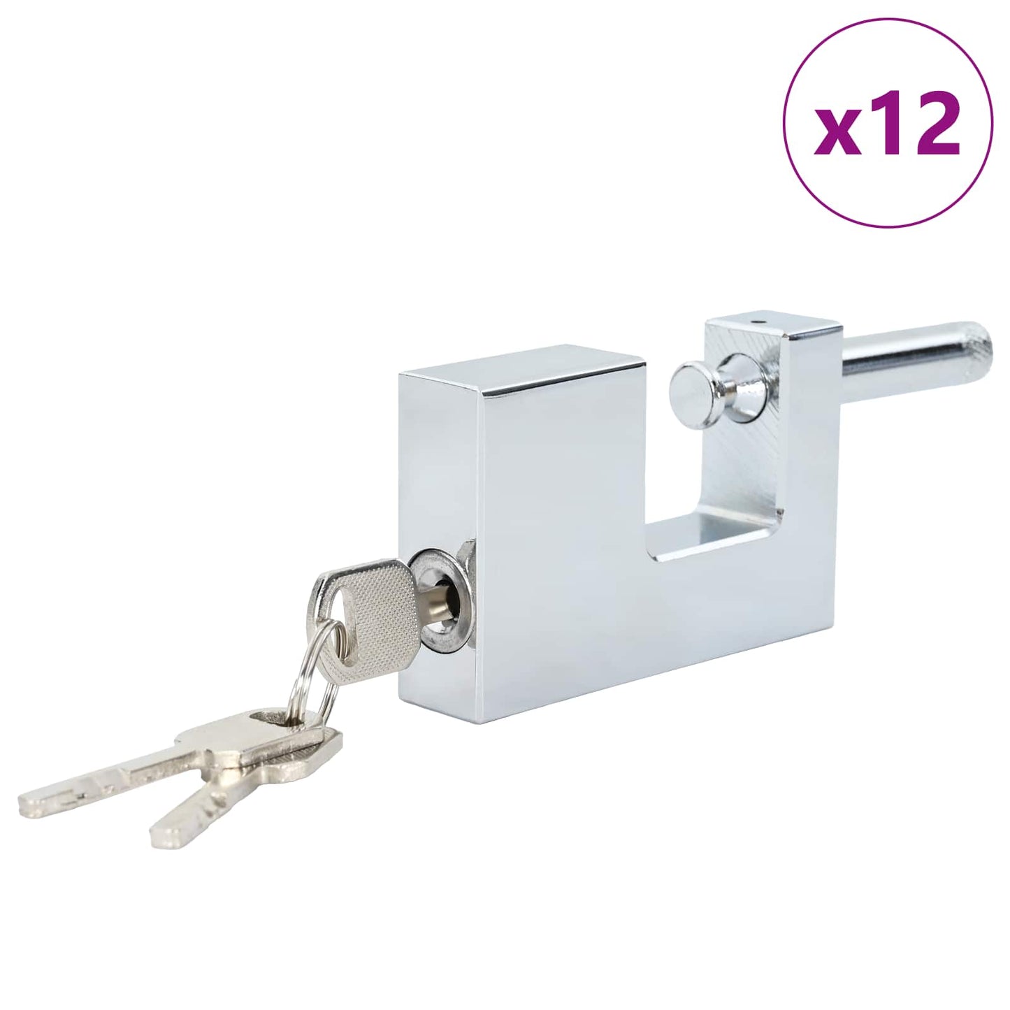 vidaXL Λουκέτο 12 pcs Ασημί Ατσάλι