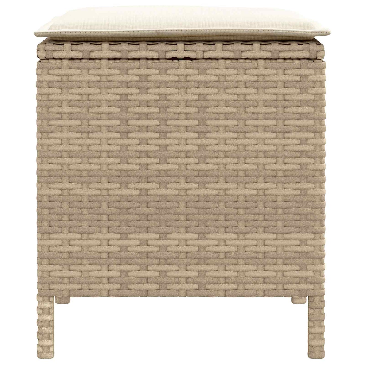 vidaXL Σκαμπό Κήπου 2 Τεμάχιο Μπεζ και Κρέμα 38 x 38 x 45 cm Ράτα PE