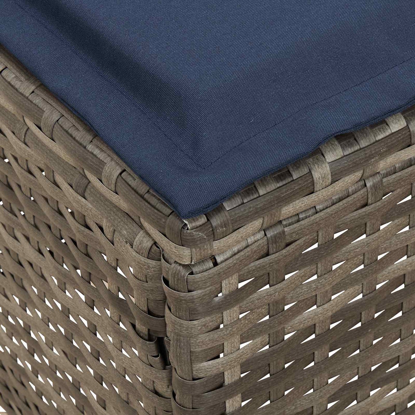 vidaXL Σκαμπό Κήπου 2 Τεμάχιο Γκρι και Navy Blue 38 x 38 x 45 cm