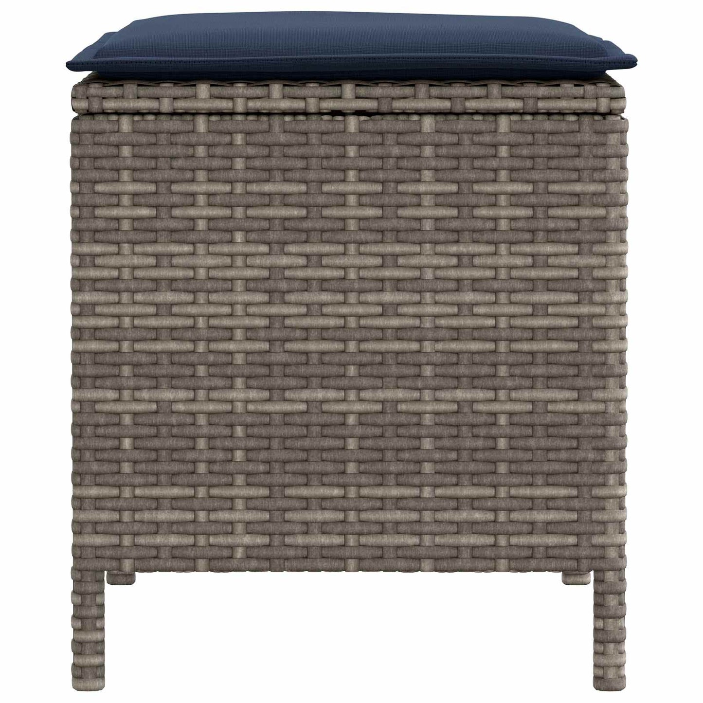 vidaXL Σκαμπό Κήπου 2 Τεμάχιο Γκρι και Navy Blue 38 x 38 x 45 cm