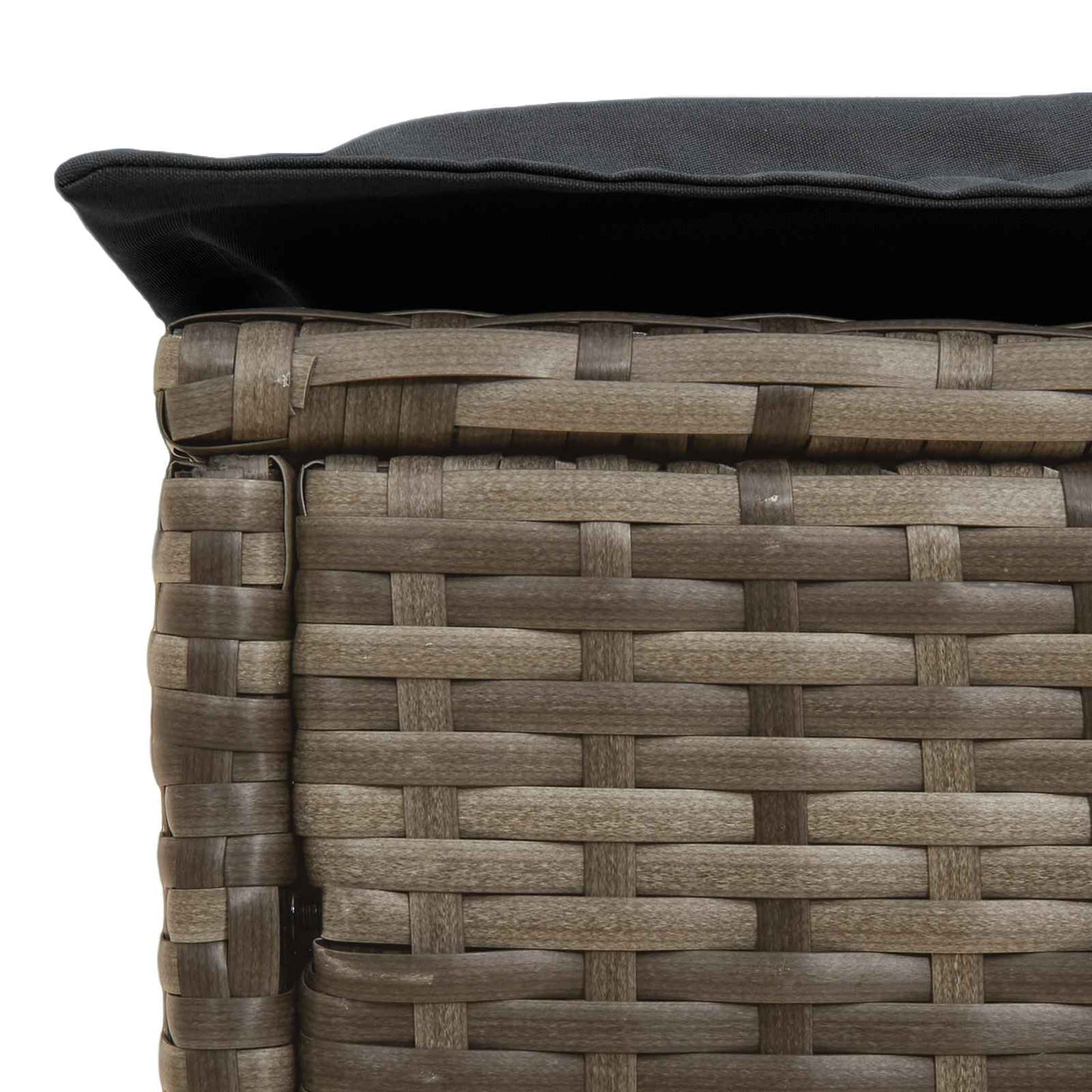 vidaXL Σκαμπό Κήπου Γκρι και Σκούρο Γκρι 80 x 38 x 45 cm Ράτα PE