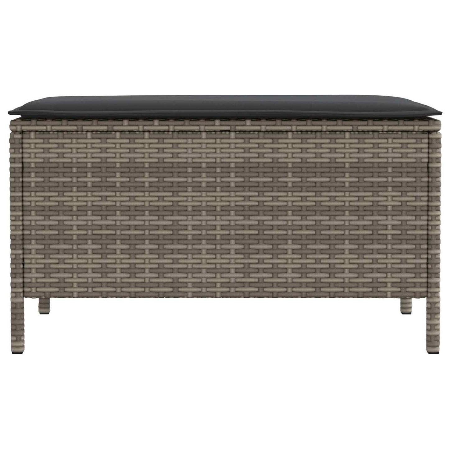 vidaXL Σκαμπό Κήπου Γκρι και Σκούρο Γκρι 80 x 38 x 45 cm Ράτα PE