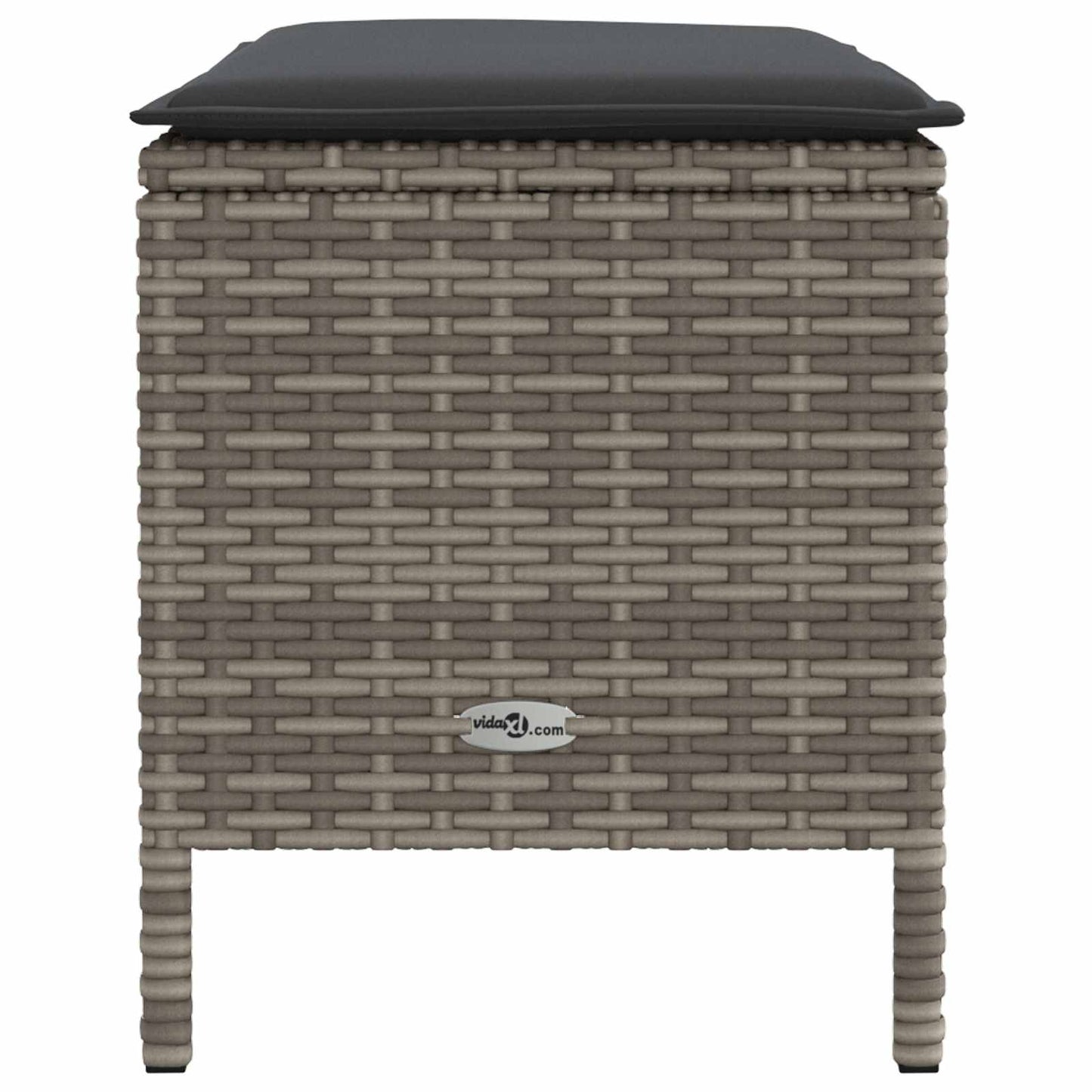 vidaXL Σκαμπό Κήπου Γκρι και Σκούρο Γκρι 80 x 38 x 45 cm Ράτα PE