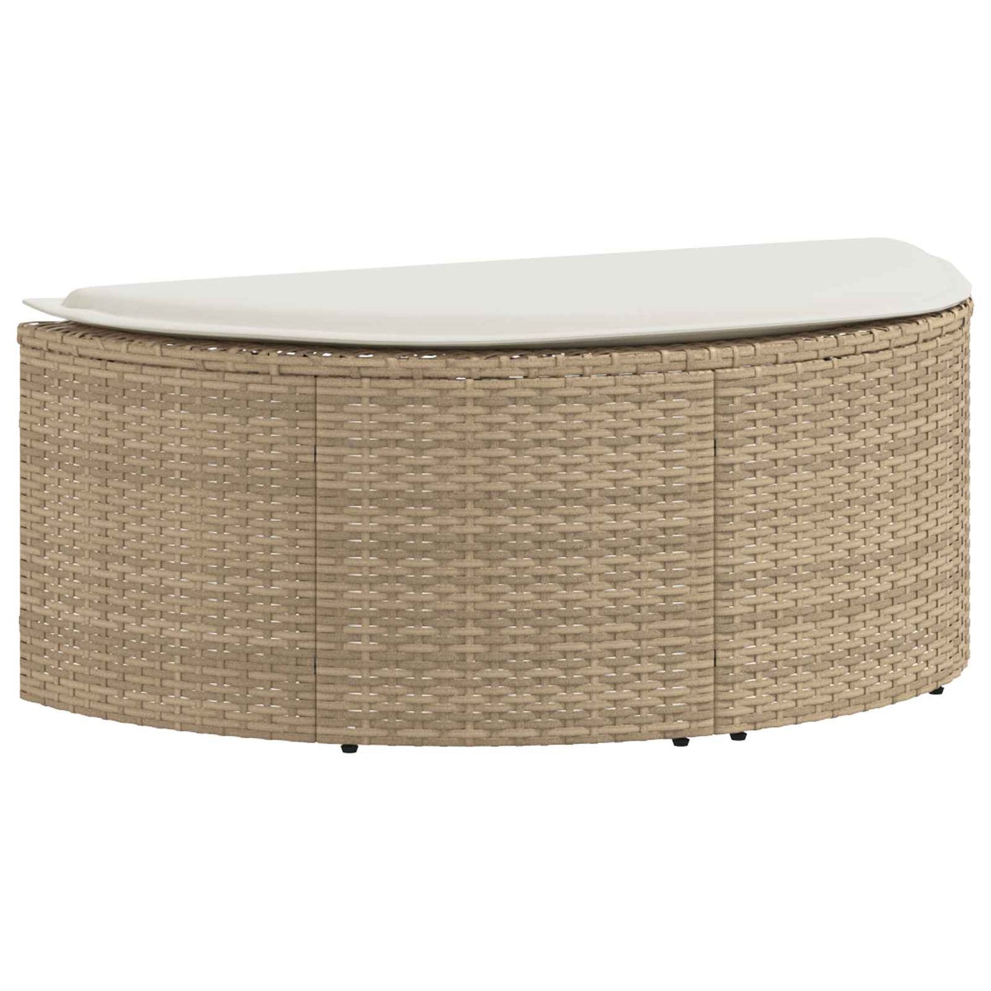 vidaXL Καναπές Κήπου με μαξιλάρι 8 pcs Μπεζ και Κρέμ συνθετικό ρατάν