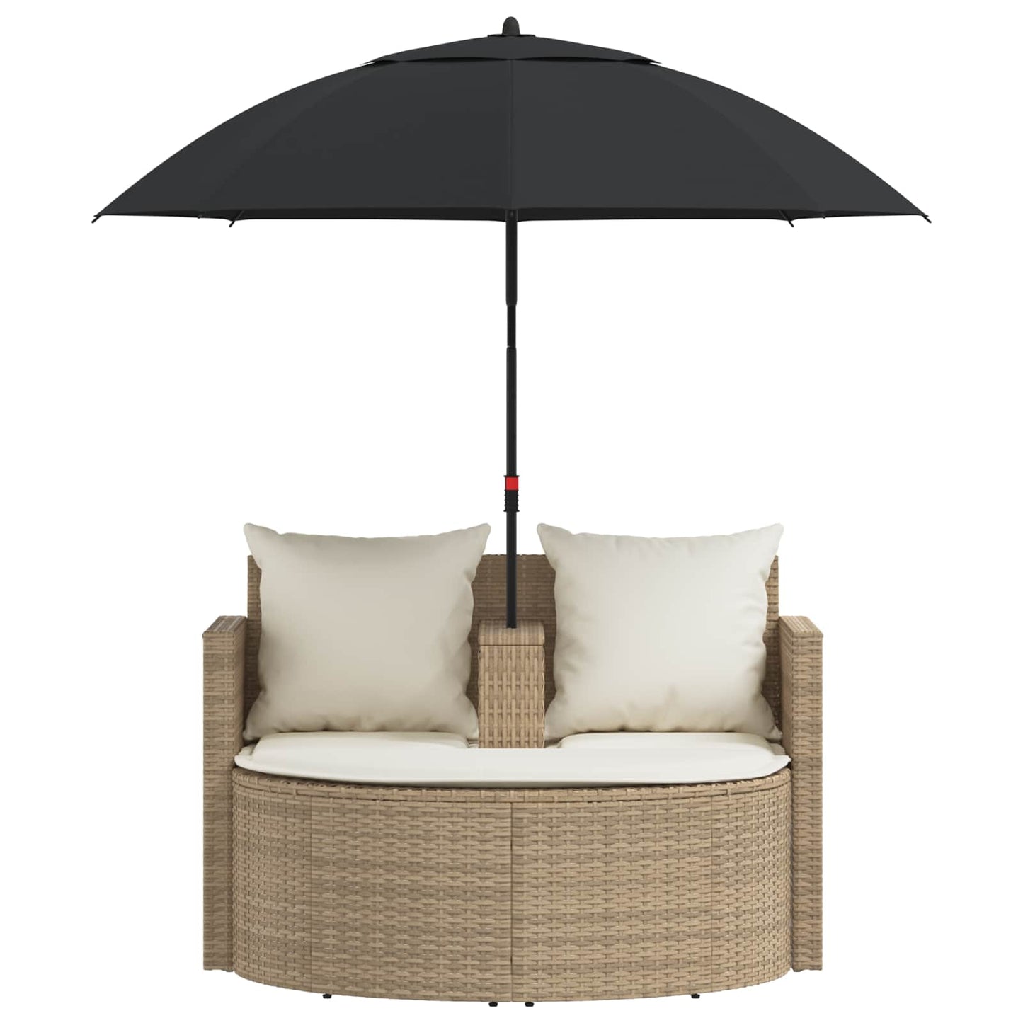 vidaXL Καναπές Κήπου με μαξιλάρι 8 pcs Μπεζ και Κρέμ συνθετικό ρατάν
